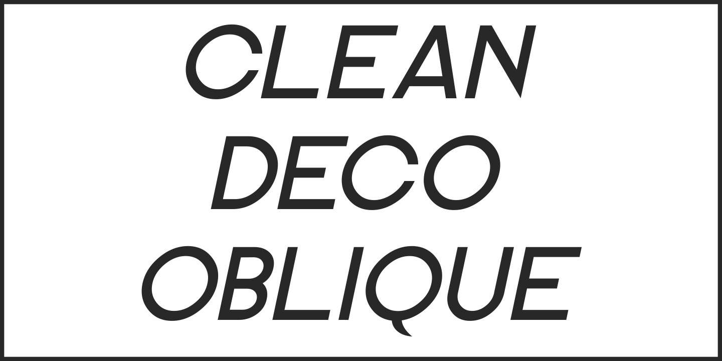 Clean Deco Font Poster #1