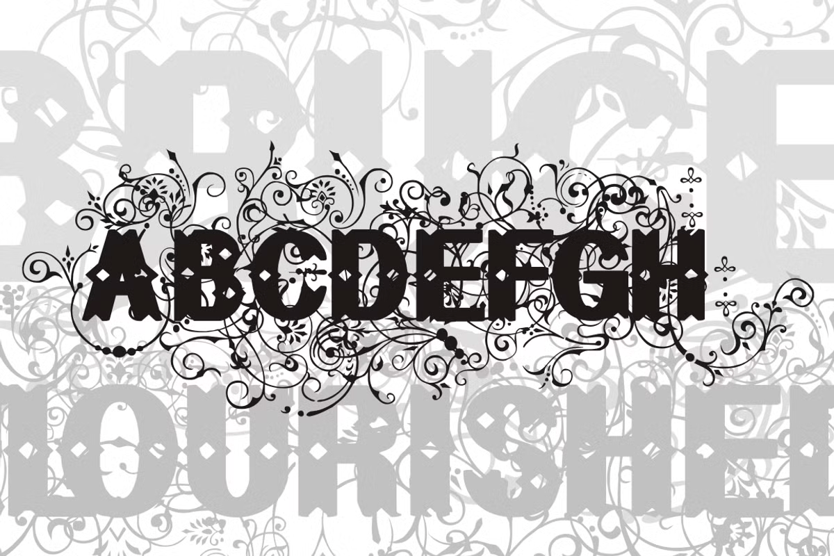 Bruce Flourished Font Poster #1