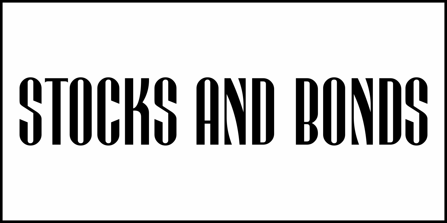 Stocks and Bonds Font Poster #2