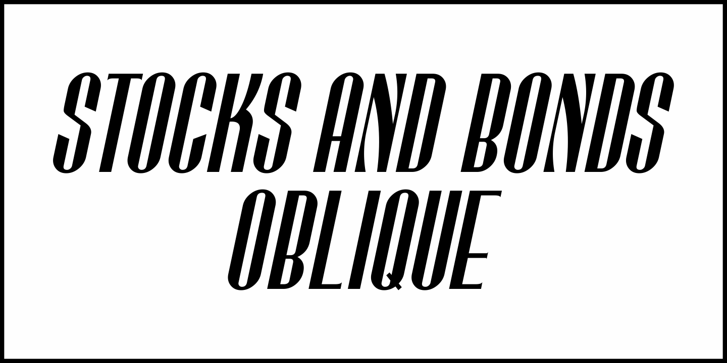 Stocks and Bonds Font Poster #4