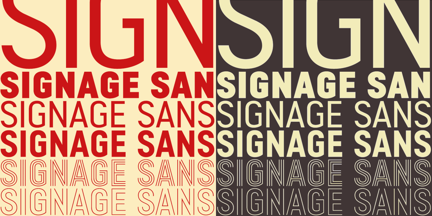 Signage Sans Font Poster #1