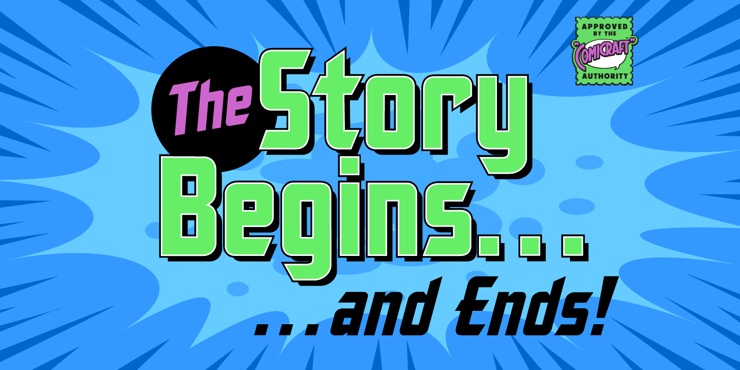 The Story Begins & Ends Font Poster #1