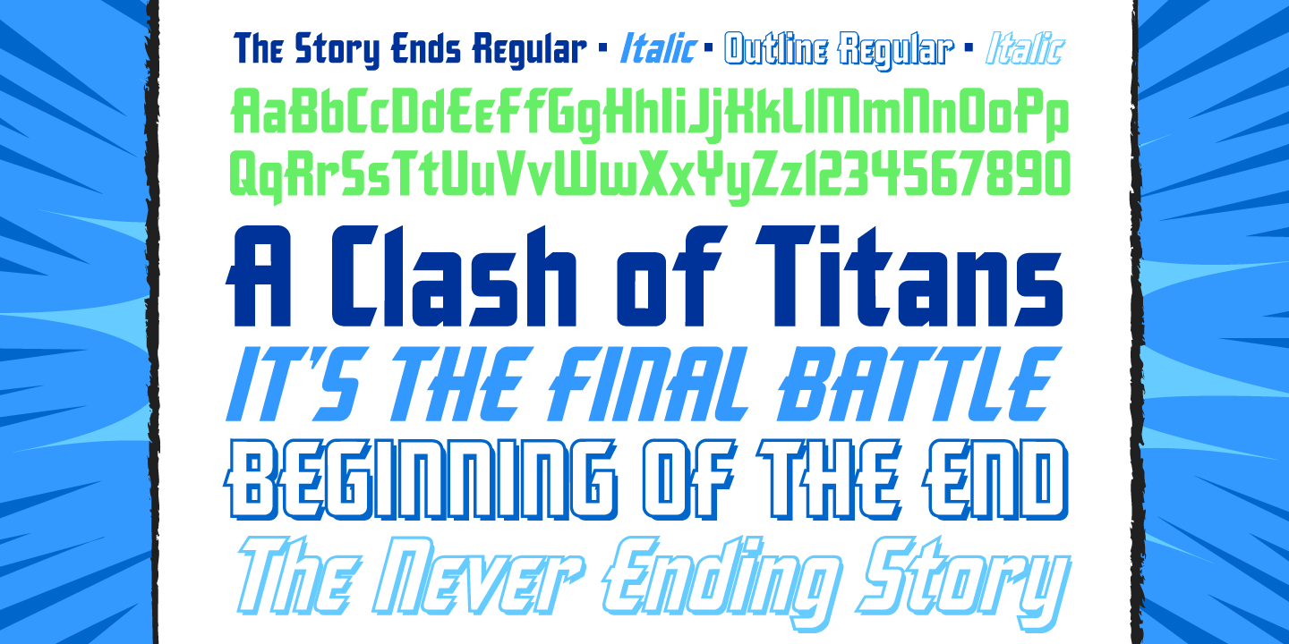 The Story Begins & Ends Font Poster #1