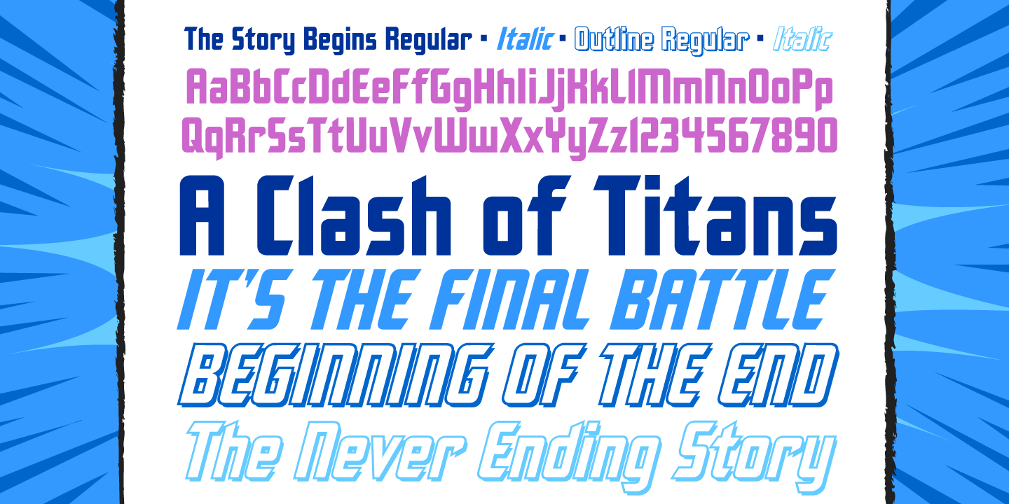 The Story Begins & Ends Font Poster #1