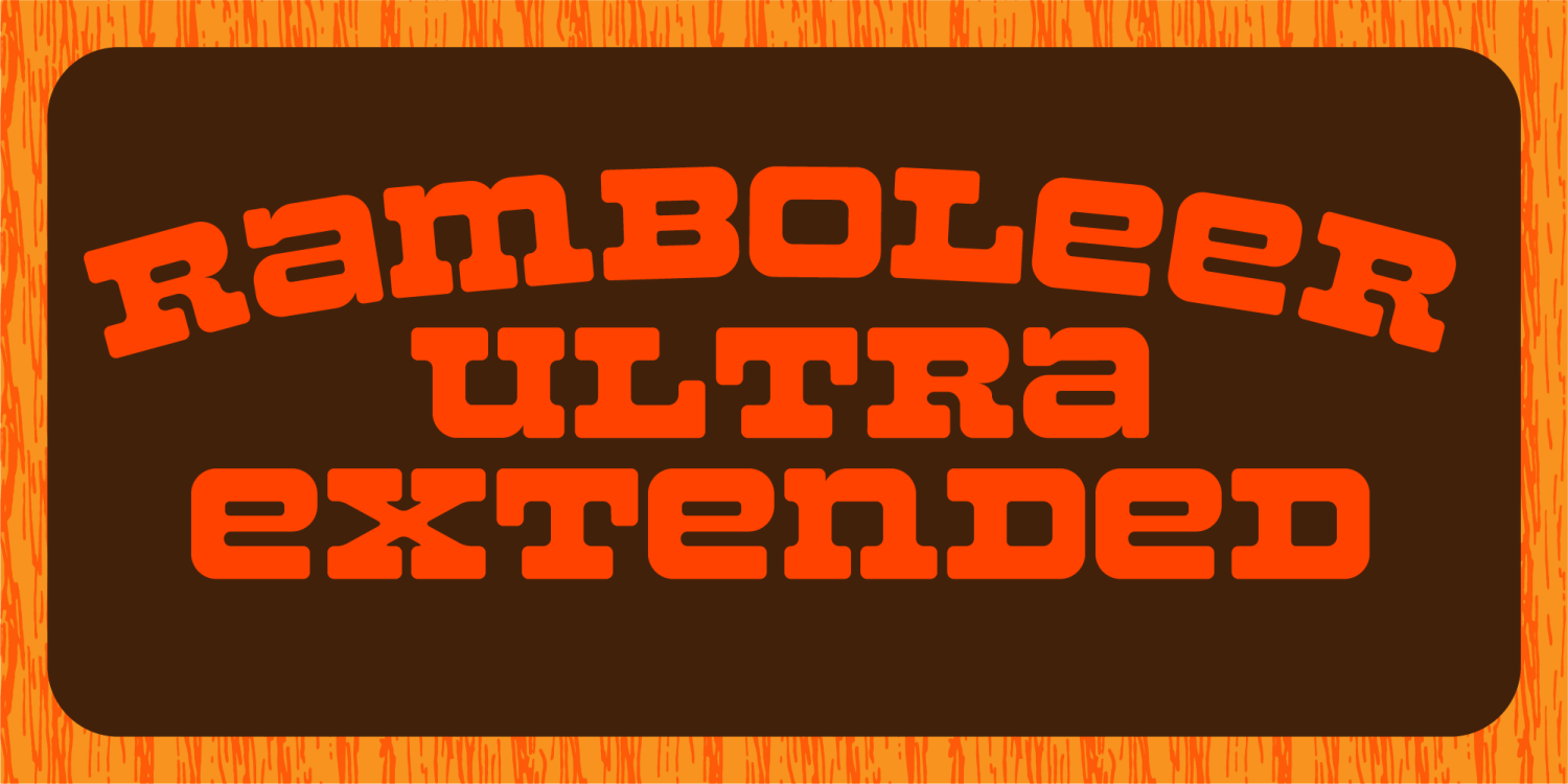 Ramboleer Ultra Extended Font Poster #1