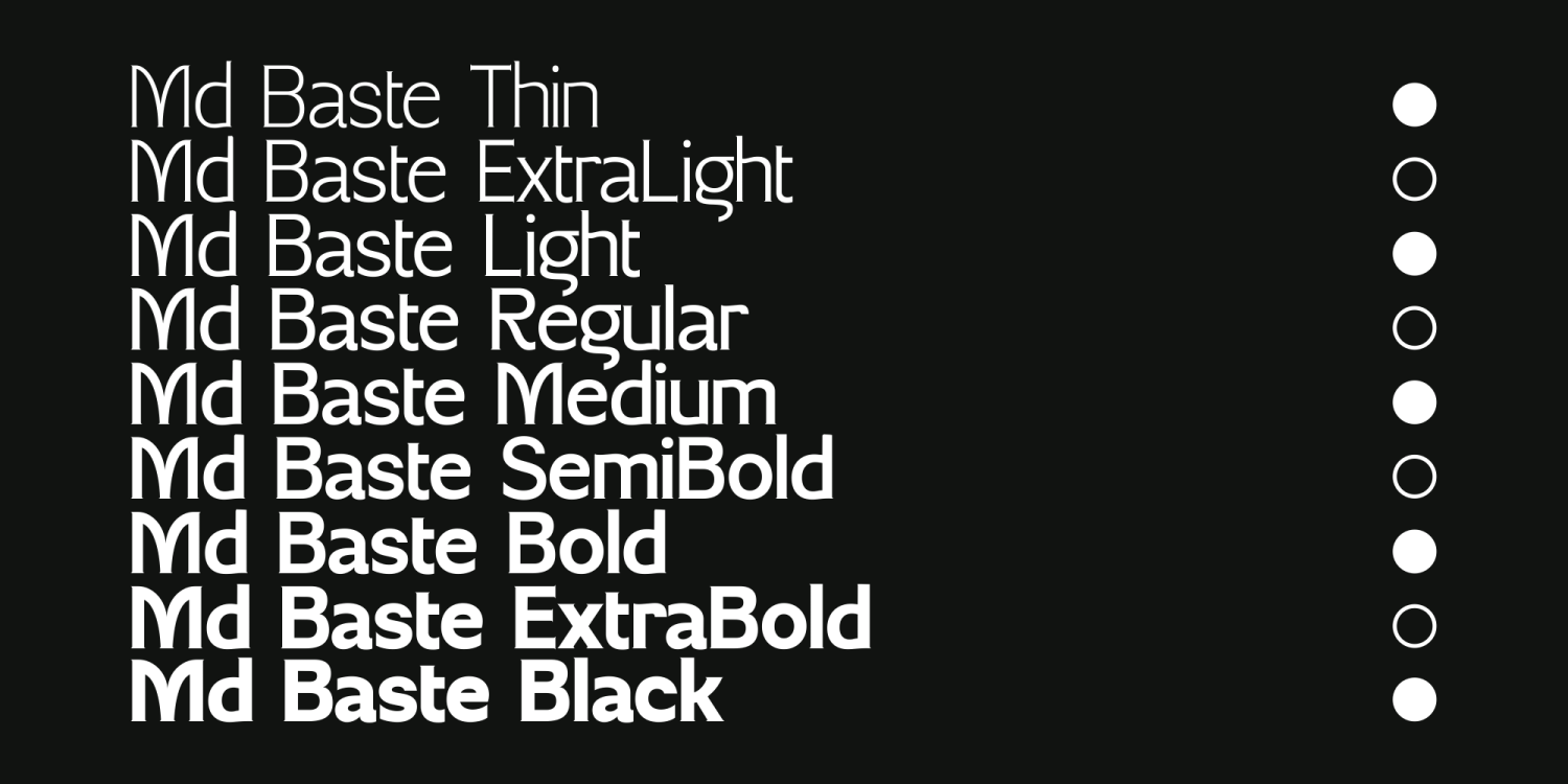 Md Baste Font Poster #1