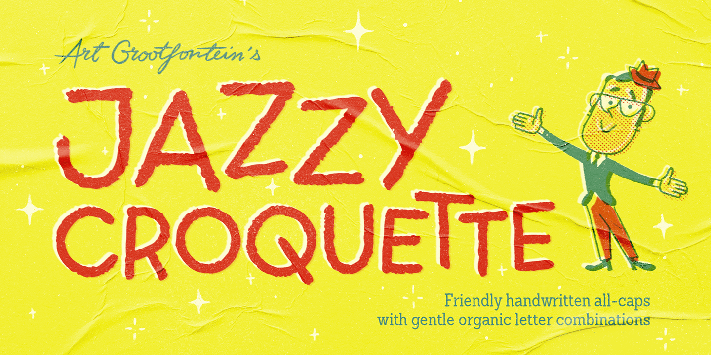 Jazzy Croquette Font Poster