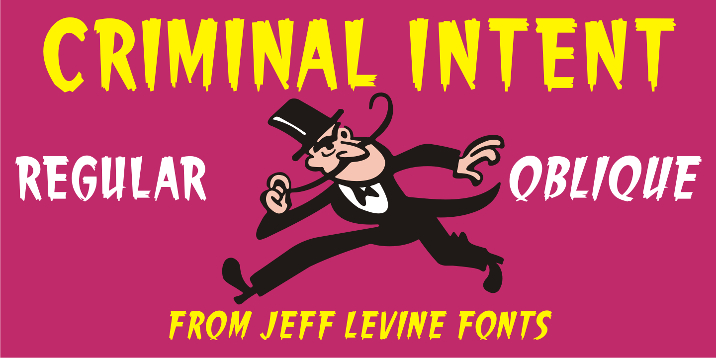 Criminal Intent Font Family Poster