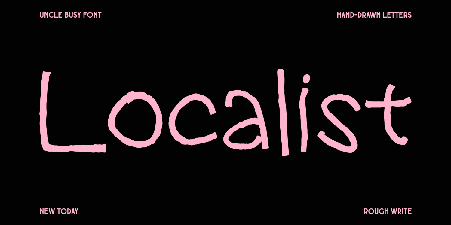 Uncle Busy Font Poster #2