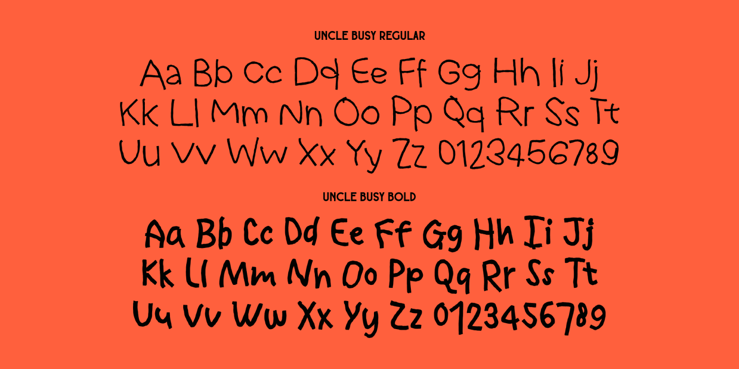 Uncle Busy Font Poster #7