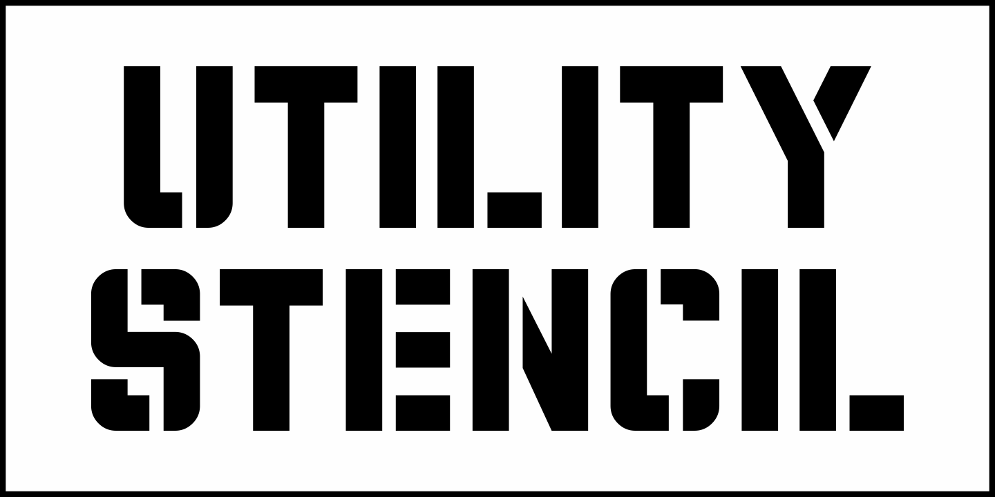 Utility Stencil Font Poster #2