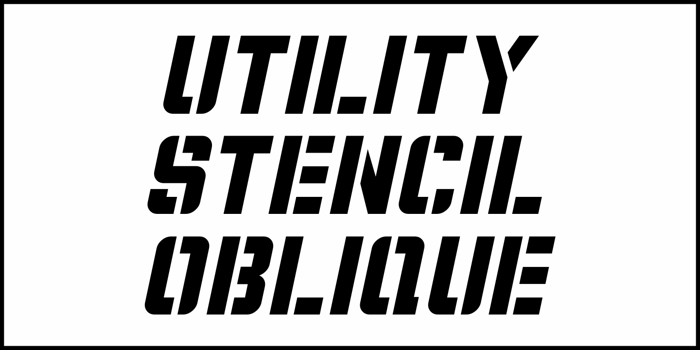 Utility Stencil Font Poster #4