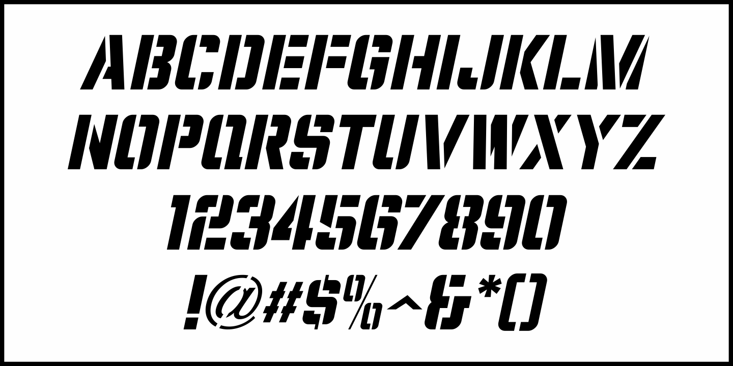 Utility Stencil Font Poster #5