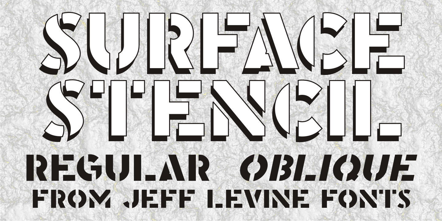 Surface Stencil Font Poster #1