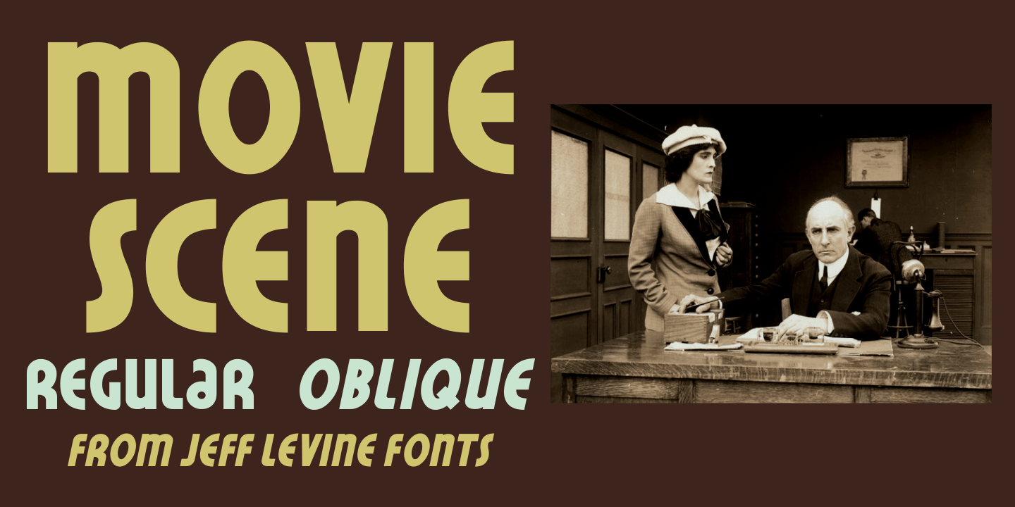 Movie Scene Font Family Poster