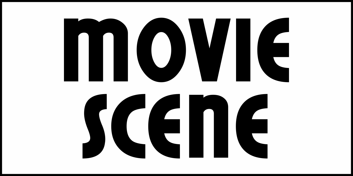Movie Scene Font Poster #2
