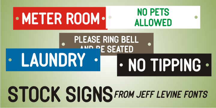 Stock Signs Font Family Poster