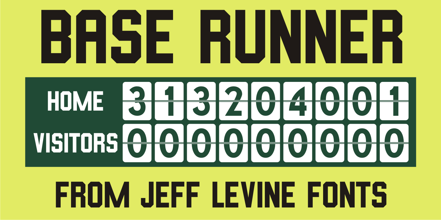 Base Runner Font Poster #1