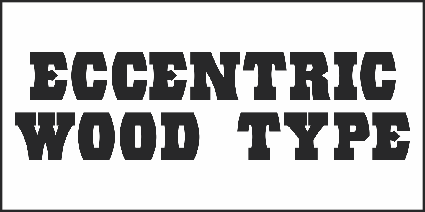 Eccentric Wood Type Font Poster #2