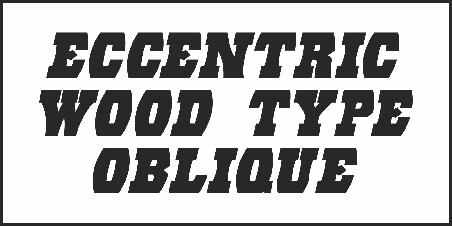 Eccentric Wood Type Font Poster #4