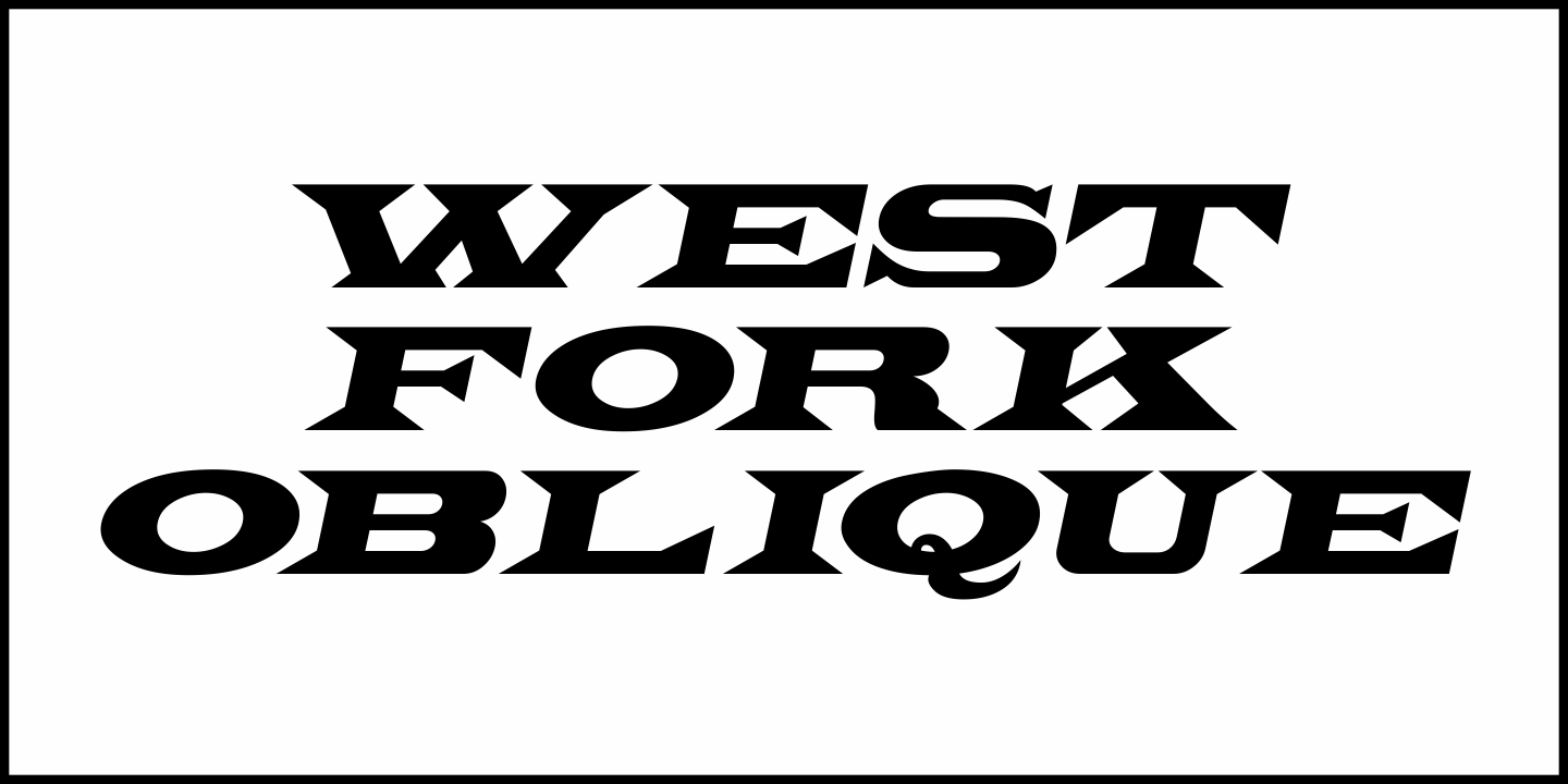 West Fork Font Poster #1