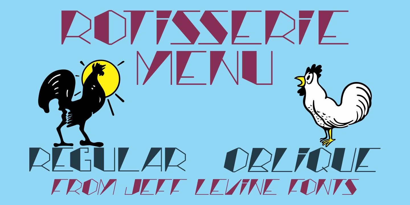 Rotisserie Menu Font Poster #1