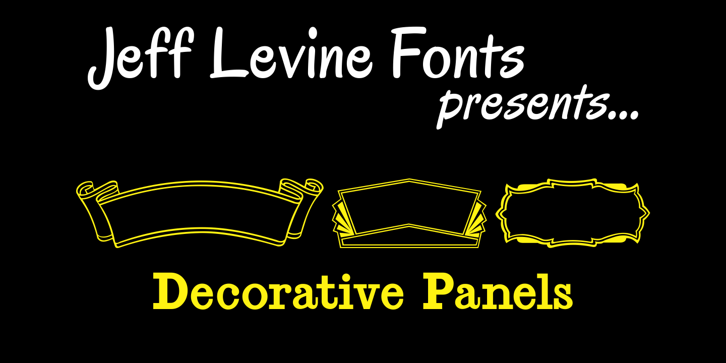 Decorative Panels Font Family Poster
