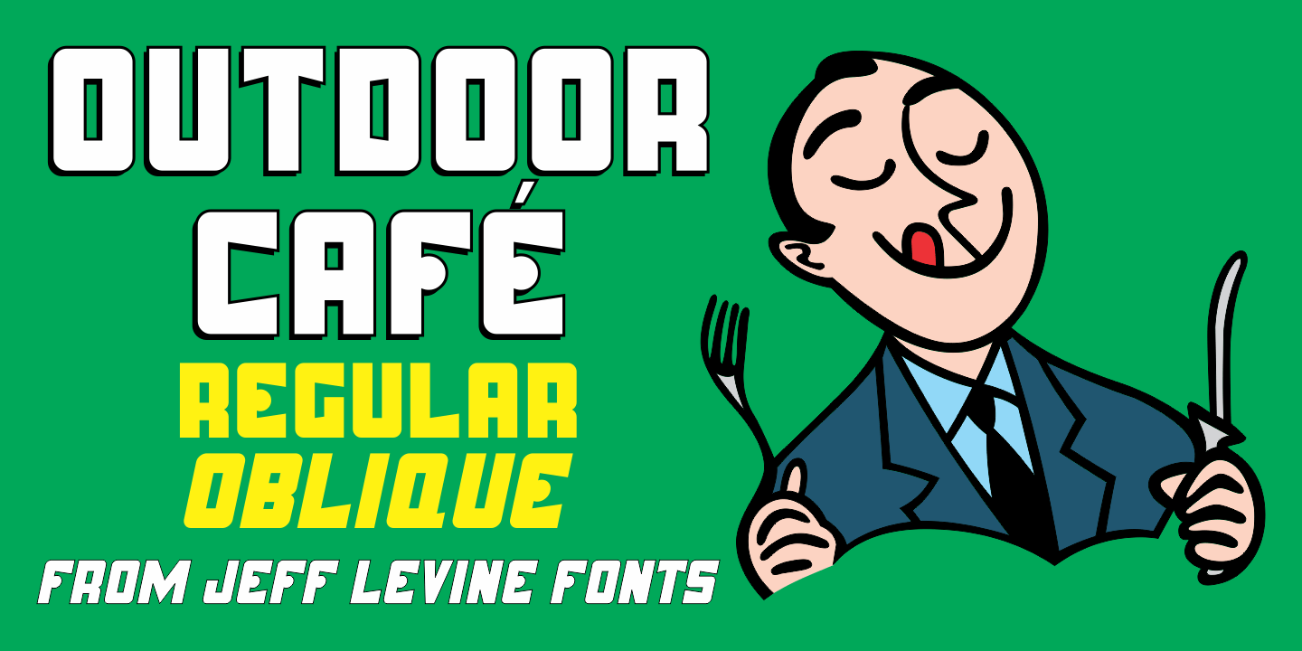 Outdoor Cafe Font Family Poster