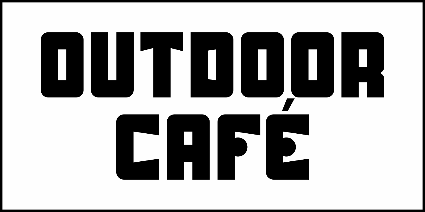 Outdoor Cafe Font Poster #2