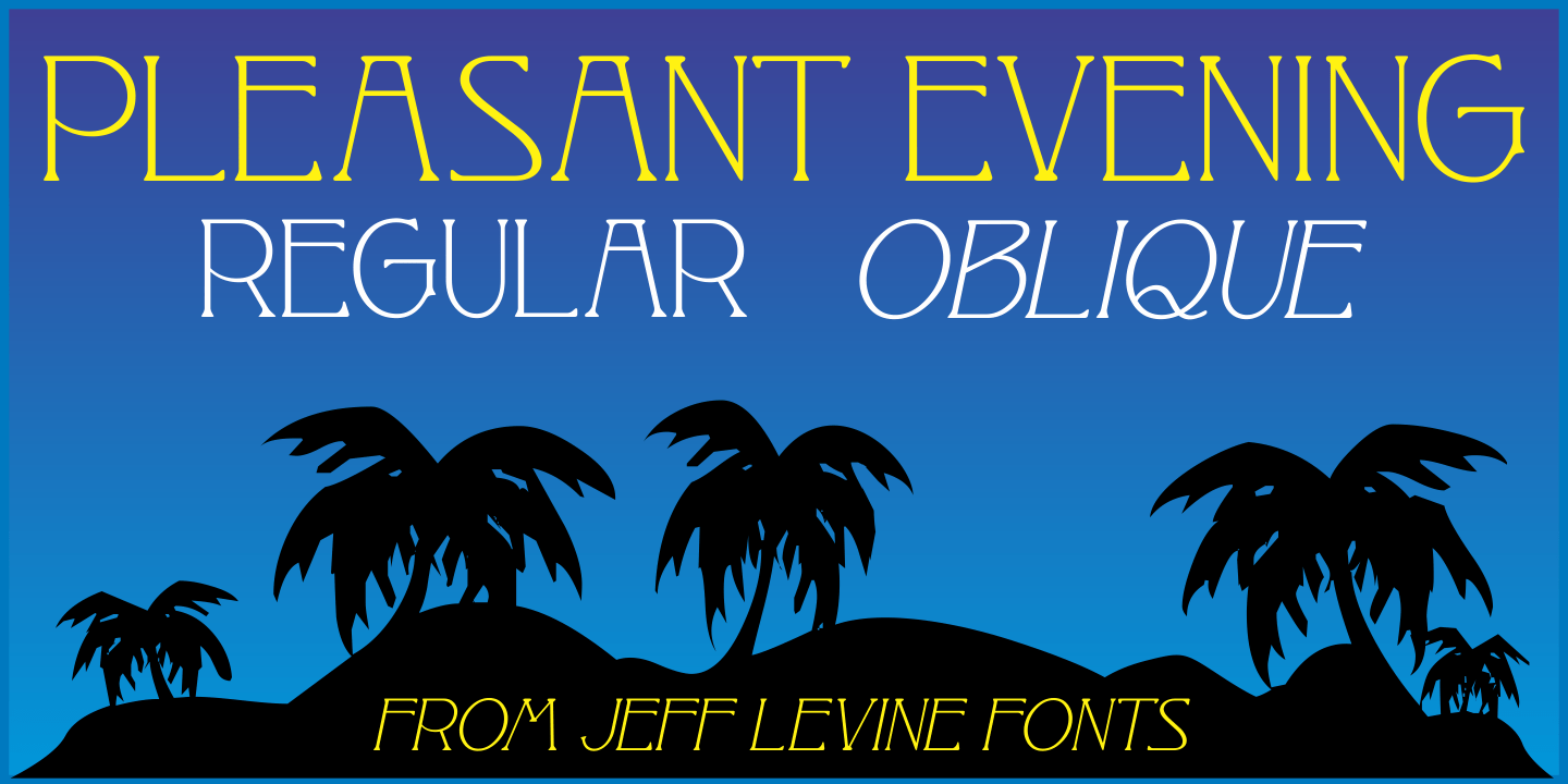 Pleasant Evening Font Family Poster