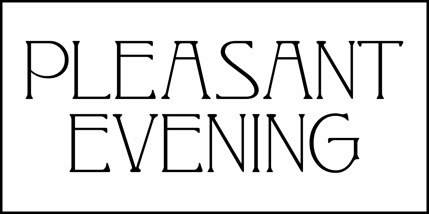 Pleasant Evening Font Poster #2