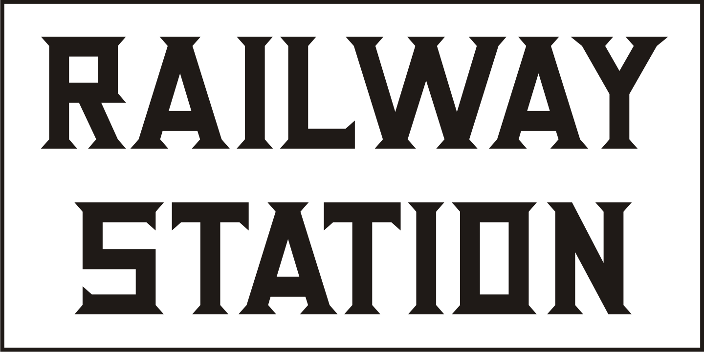 Railway Station Font Poster #2