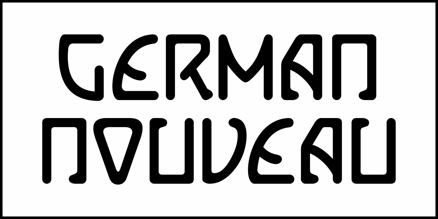 German Nouveau Font Poster #1
