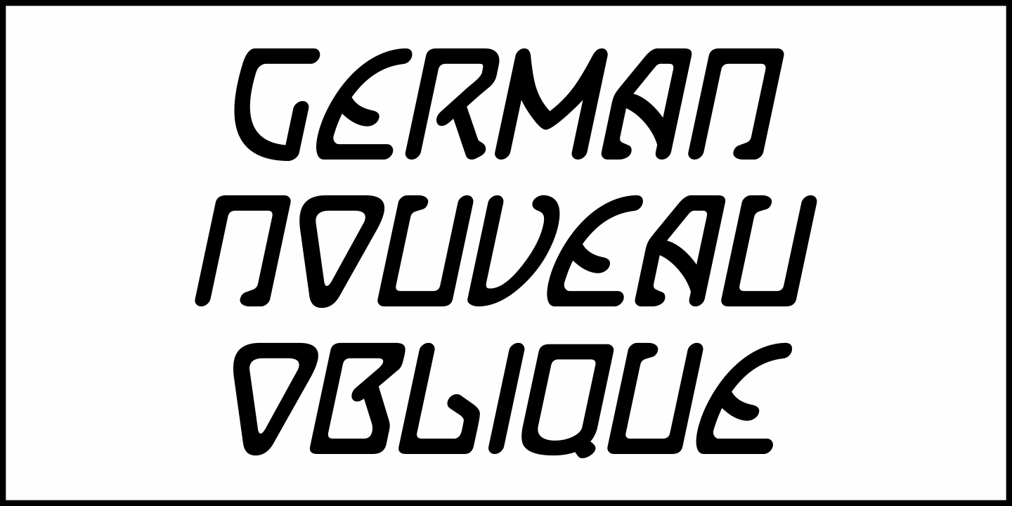 German Nouveau Font Poster #1