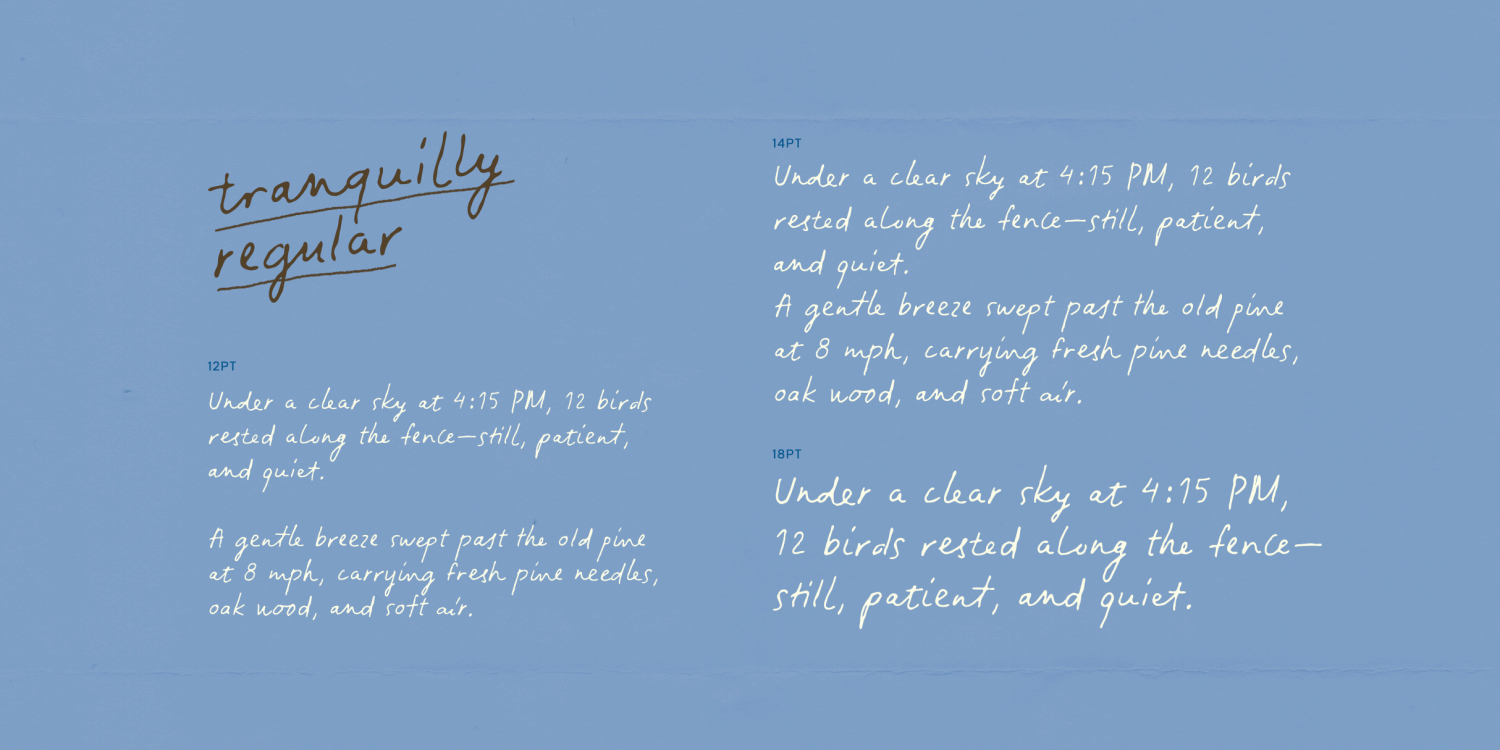 Tranquilly Font Poster #1