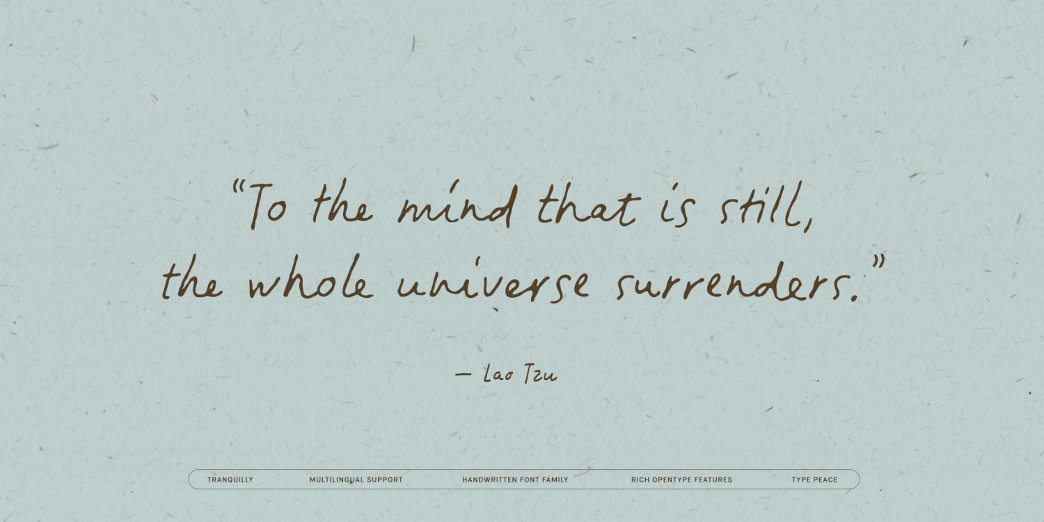 Tranquilly Font Poster #1