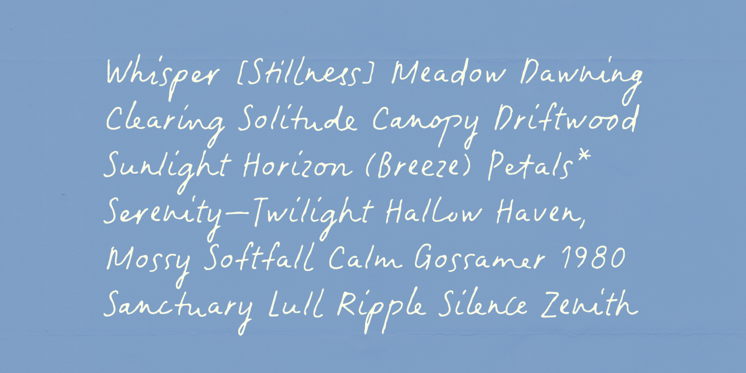 Tranquilly Font Poster #1