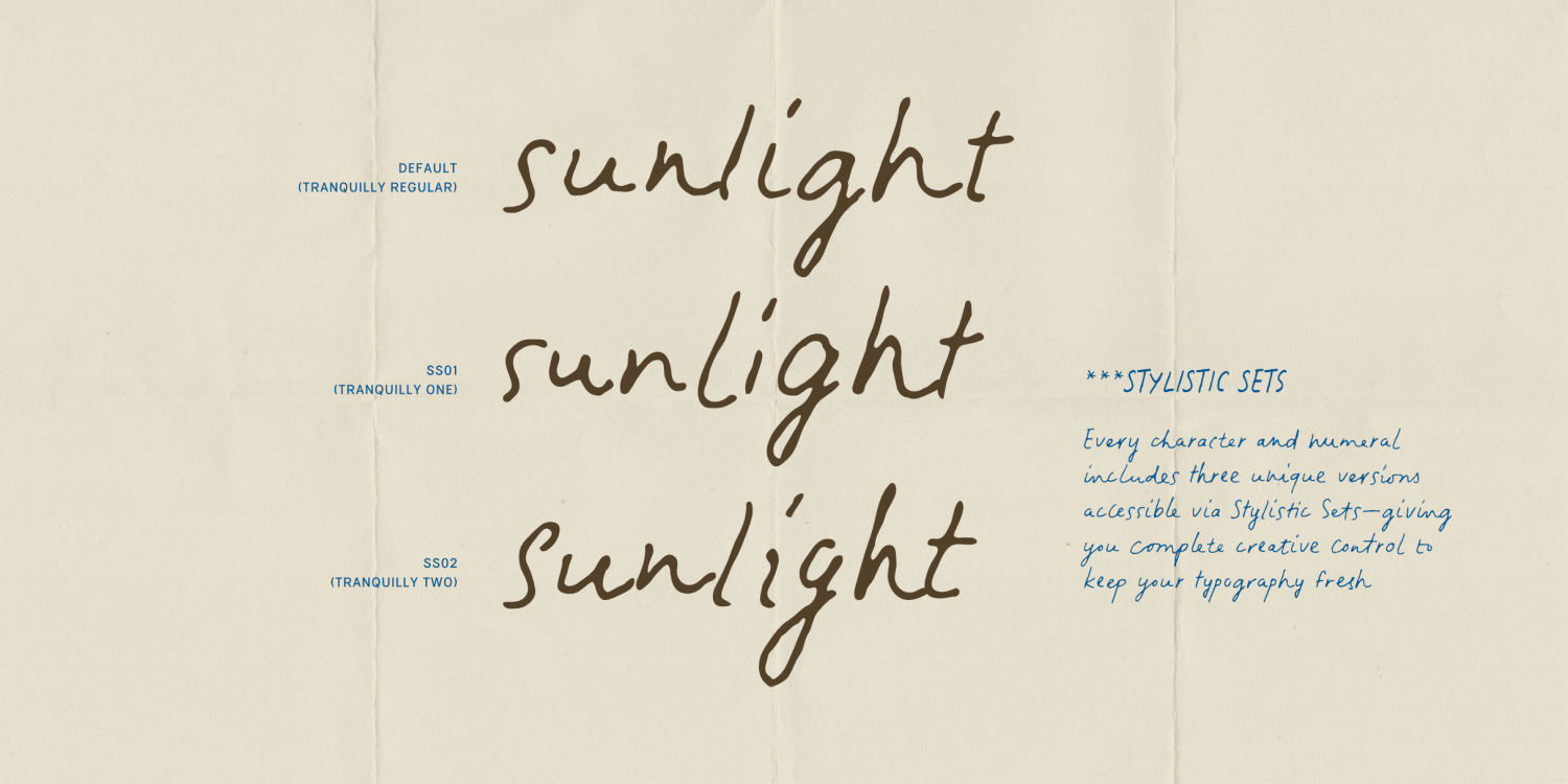 Tranquilly Font Poster #1