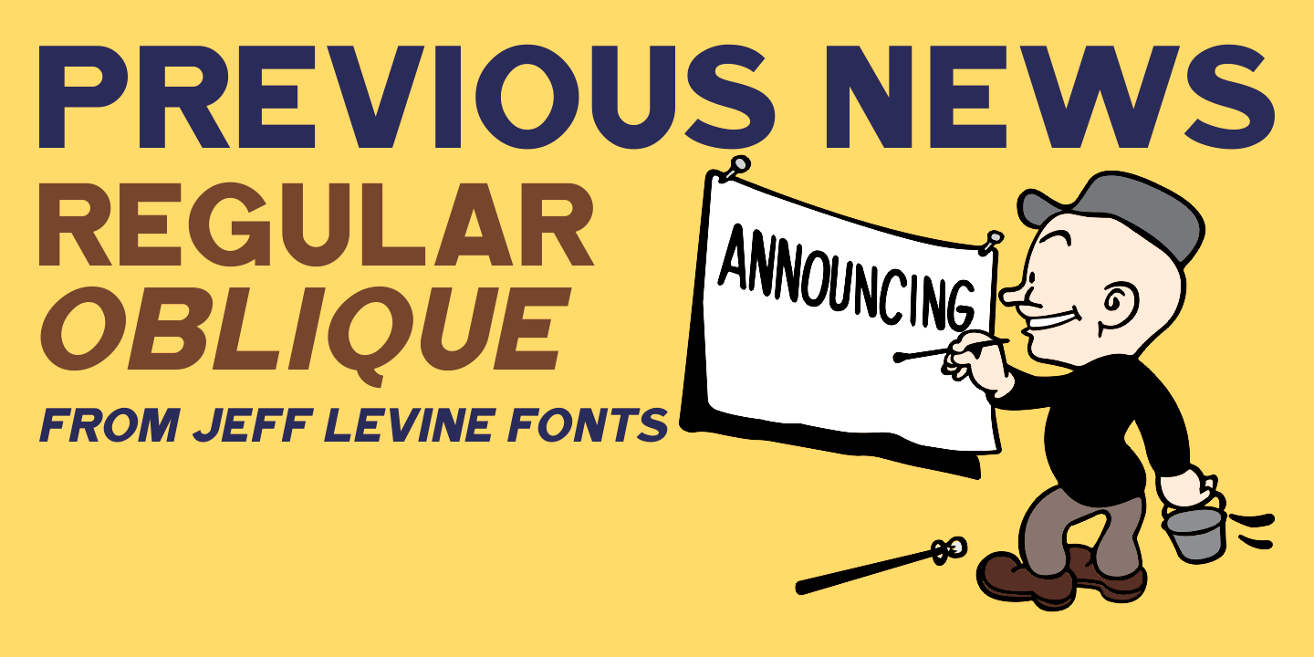 Previous News Font Family Poster