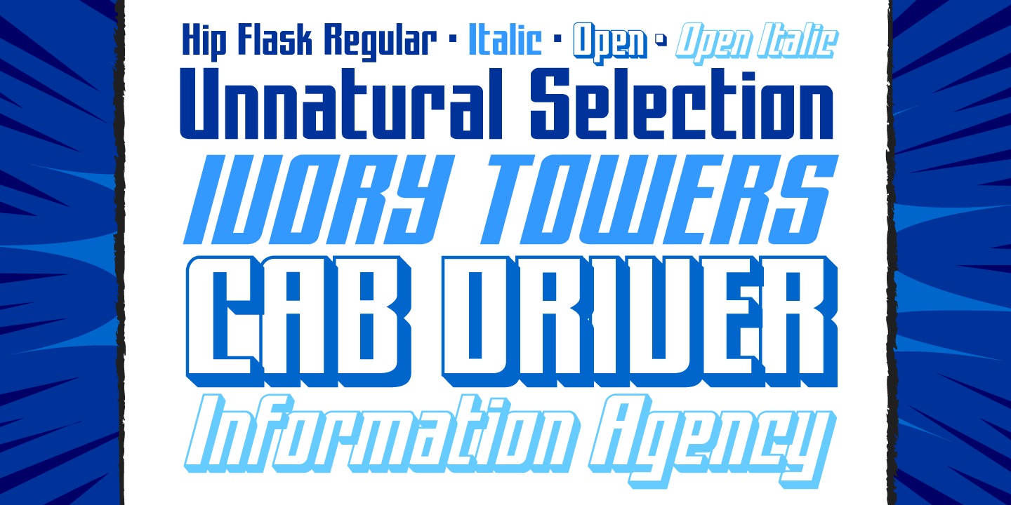 Hip Flask Font Poster #1