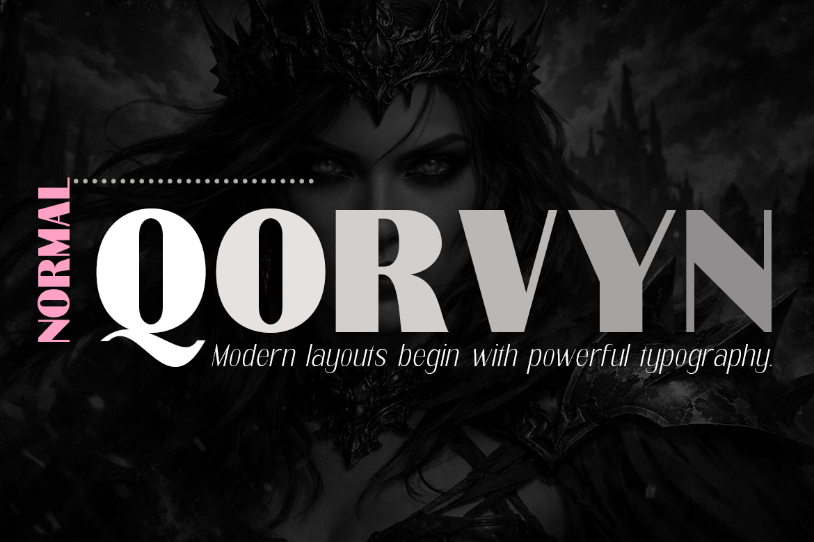 Qorvyn Normal Font Poster
