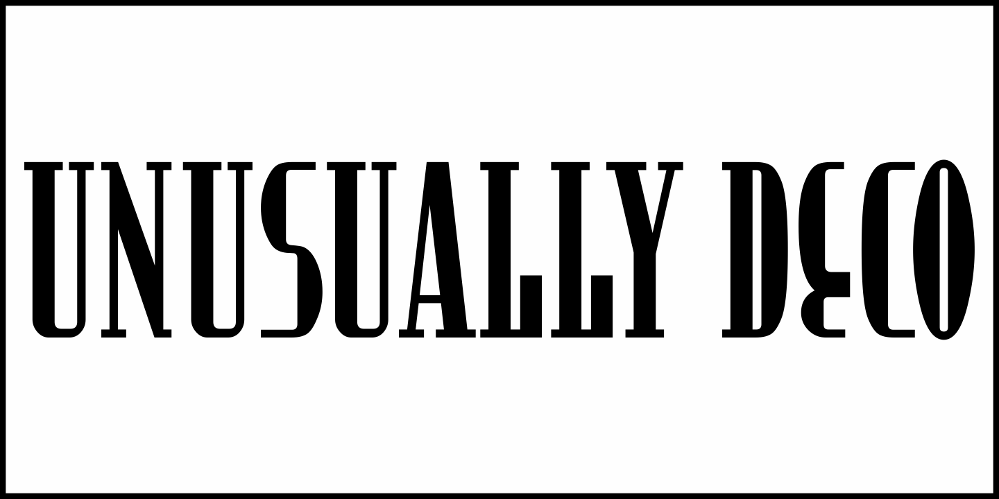 Unusually Deco Font Poster #2