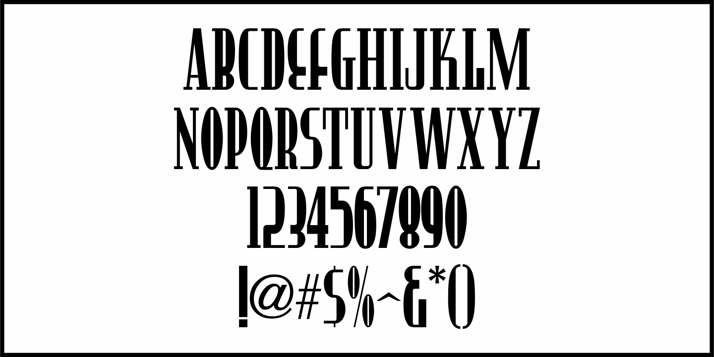 Unusually Deco Font Poster #3