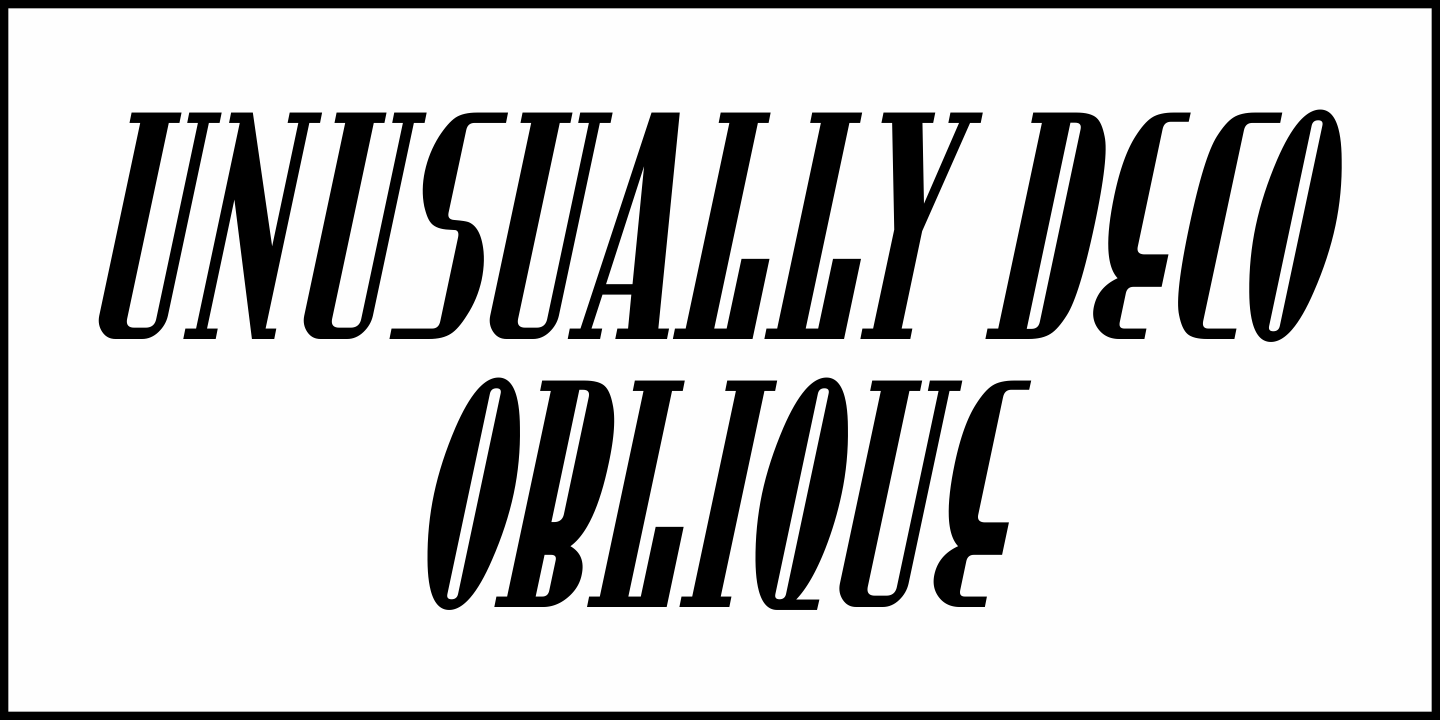 Unusually Deco Font Poster #4