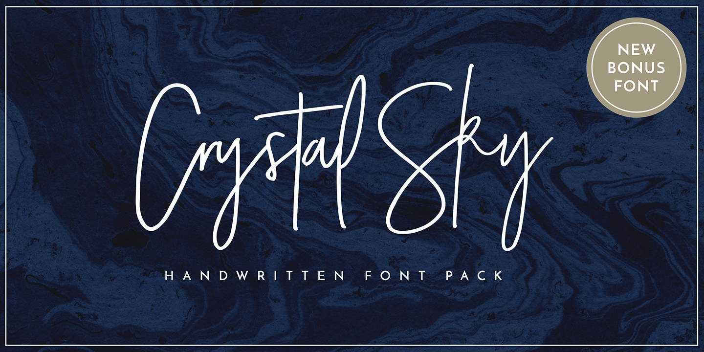 Crystal Sky Font Poster #1