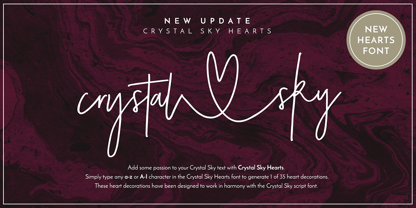 Crystal Sky Font Poster #1
