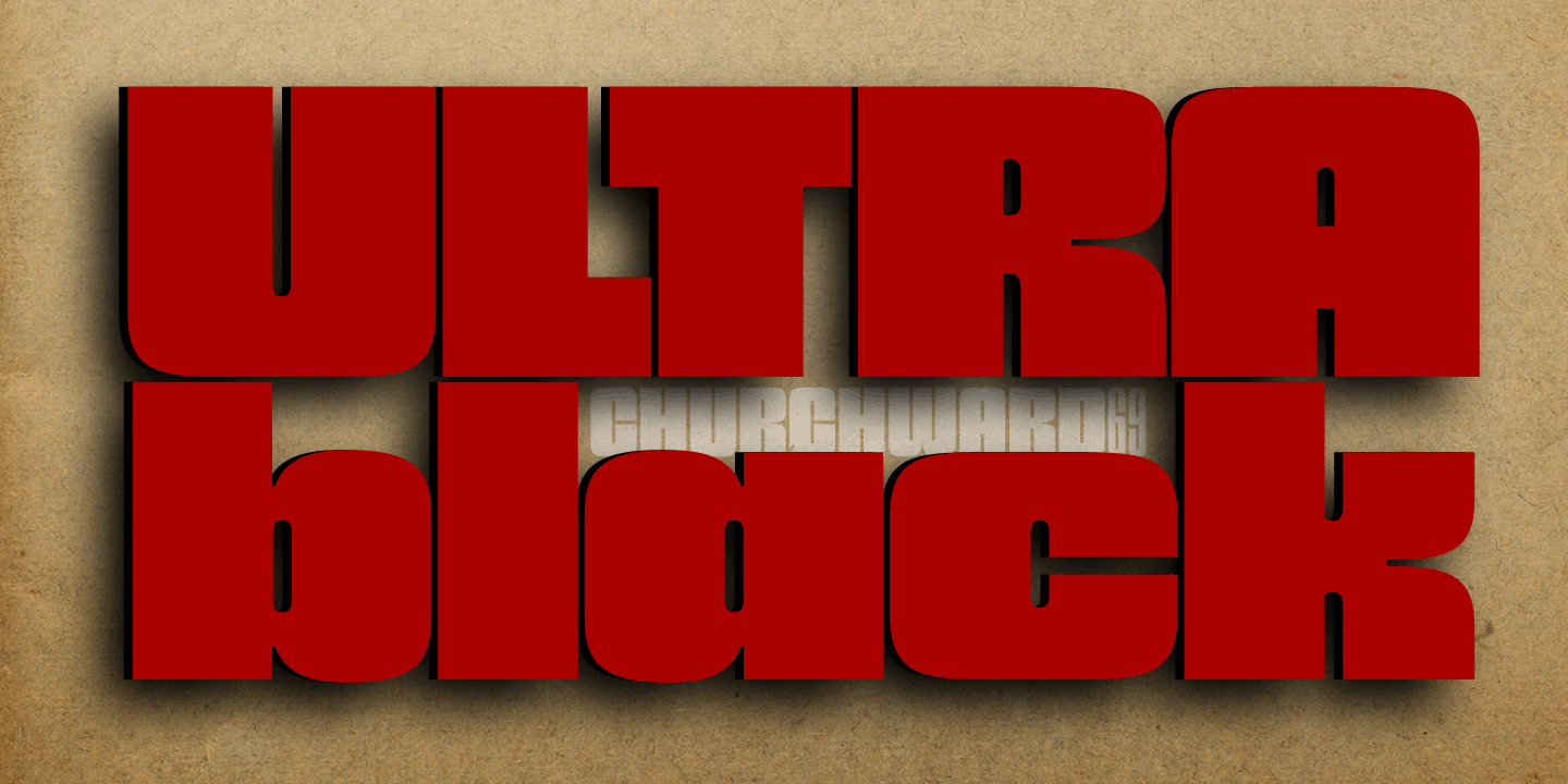 Churchward 69 Ultra Black Italic Font Poster #1