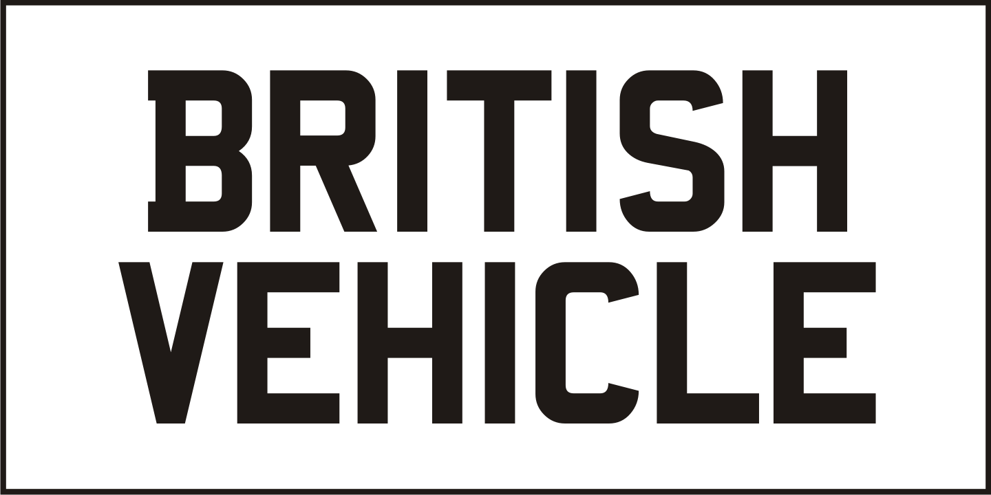 British Vehicle Font Poster #1