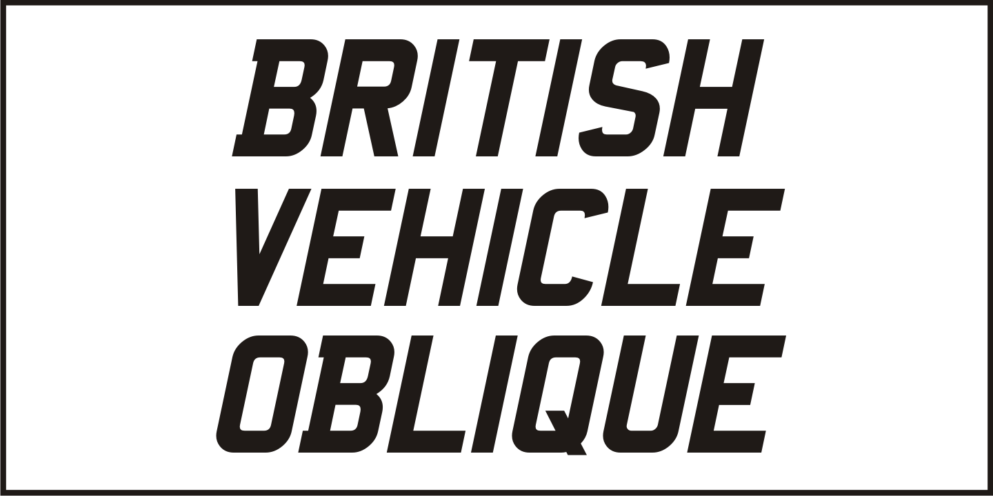 British Vehicle Font Poster #1