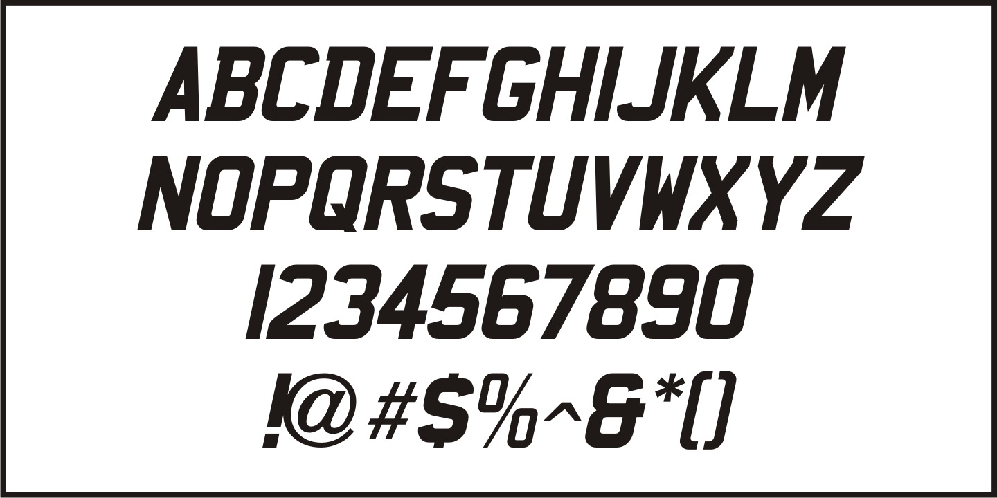 British Vehicle Font Poster #1
